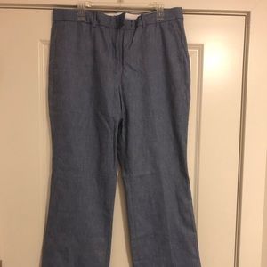 Jcrew Preston chambray pant nwt sz 16